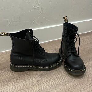 Black soft leather Dr Martens